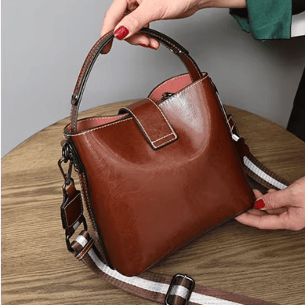 Sac Seau Femme Cuir de vachette Bandoulière Amovible