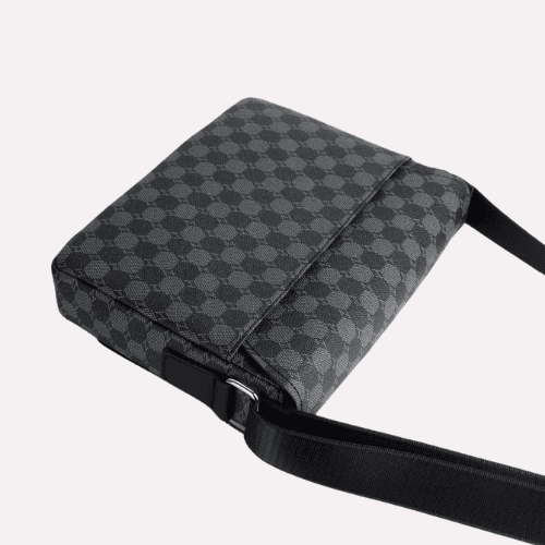 Sacoche Homme à Motif Damier (Gris ou Marron)