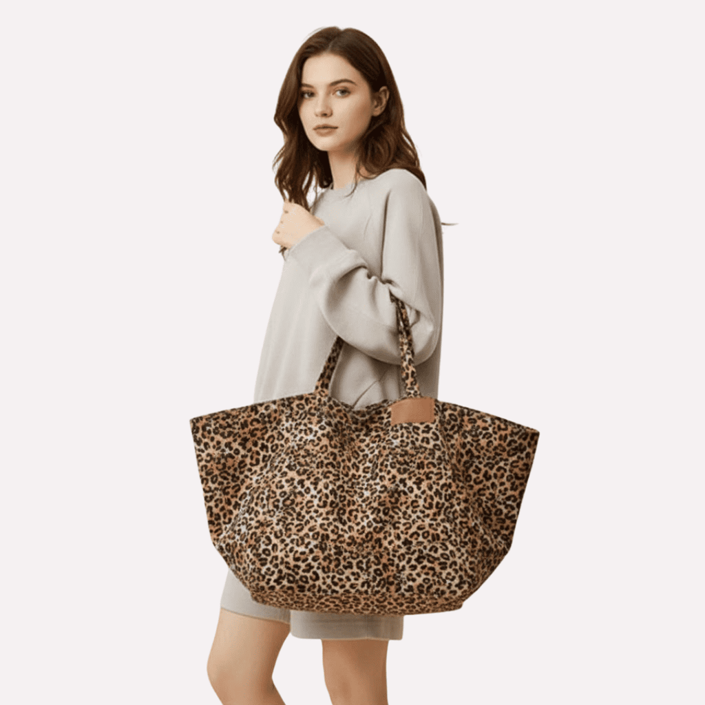 Sac Cabas Femme Imprimé Léopard - Toile Canvas
