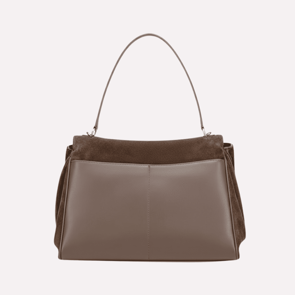 Sac à Main Femme Bandoulière Aspect Daim - Cuir de Vachette