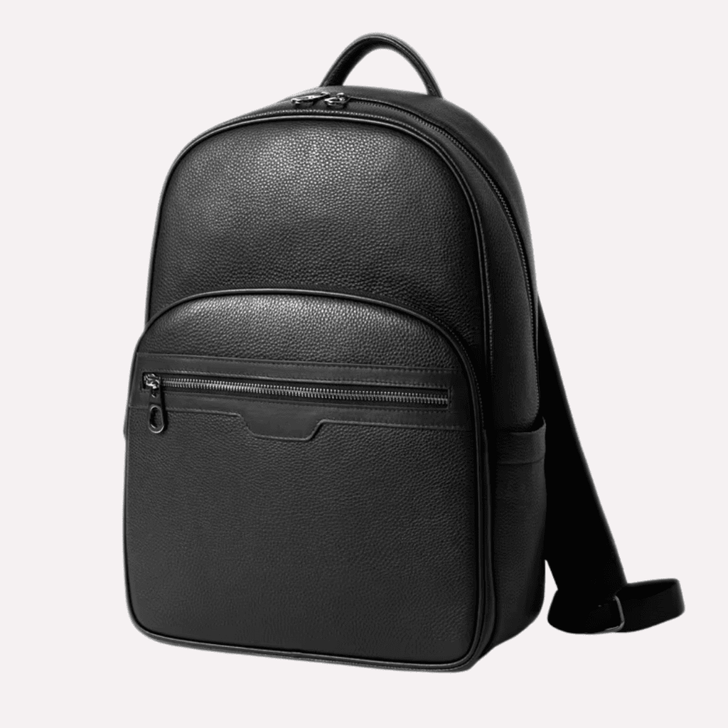 Sac à Dos Homme Ordinateur 15.6 Pouces Cuir de Vachette