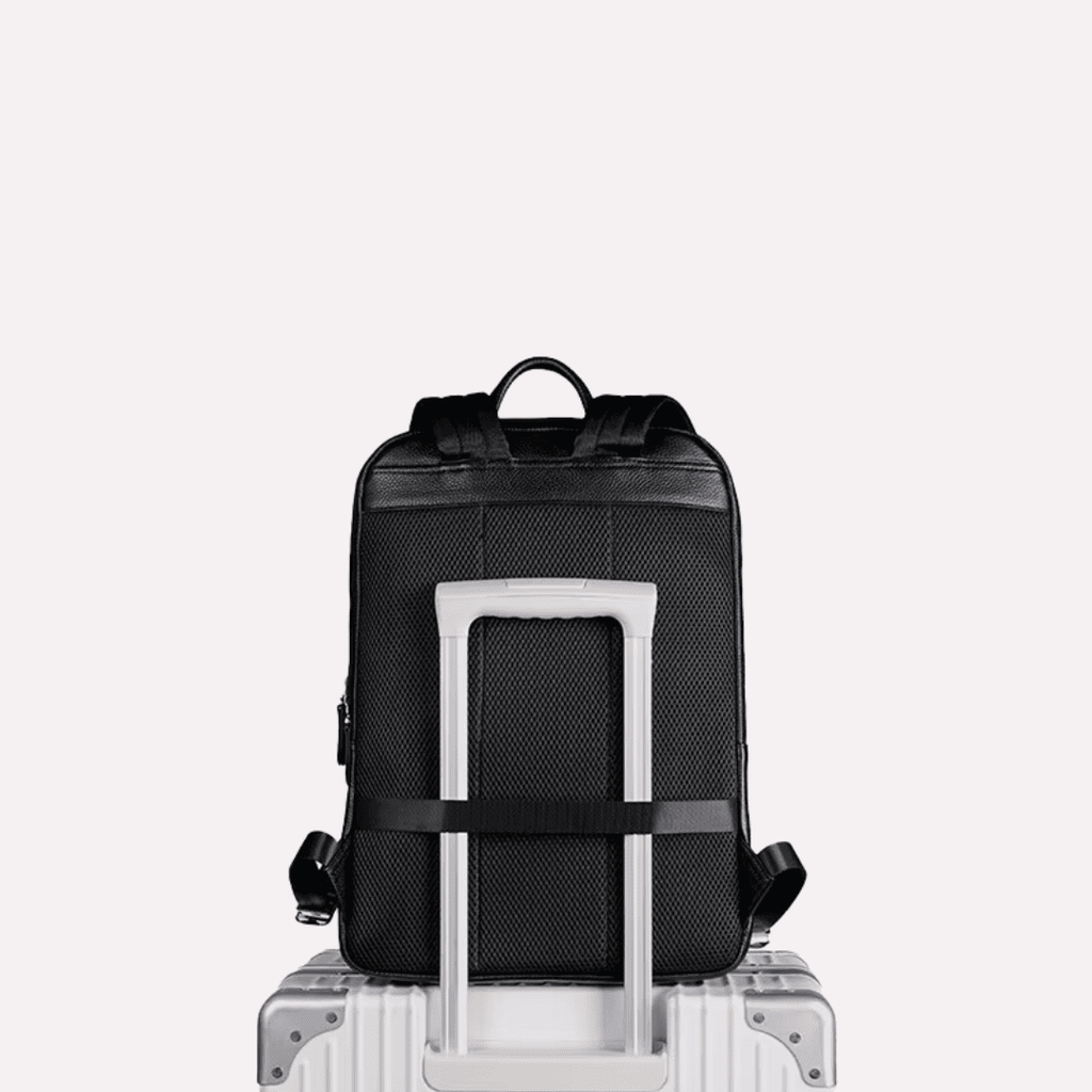 Sac à Dos Homme Ordinateur 15.6 Pouces Cuir de Vachette