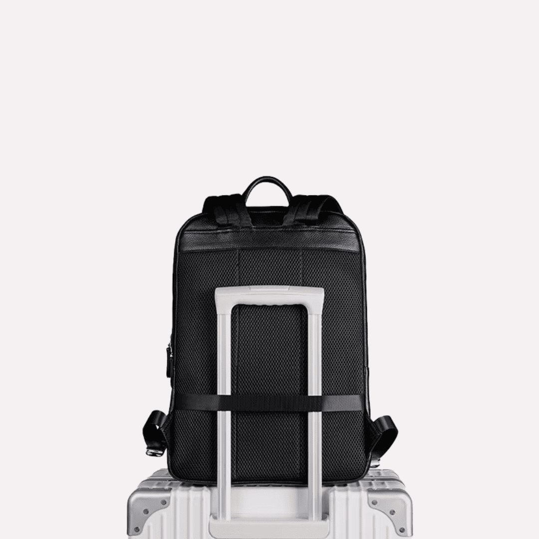 Sac à Dos Homme Ordinateur 15.6 Pouces Cuir de Vachette