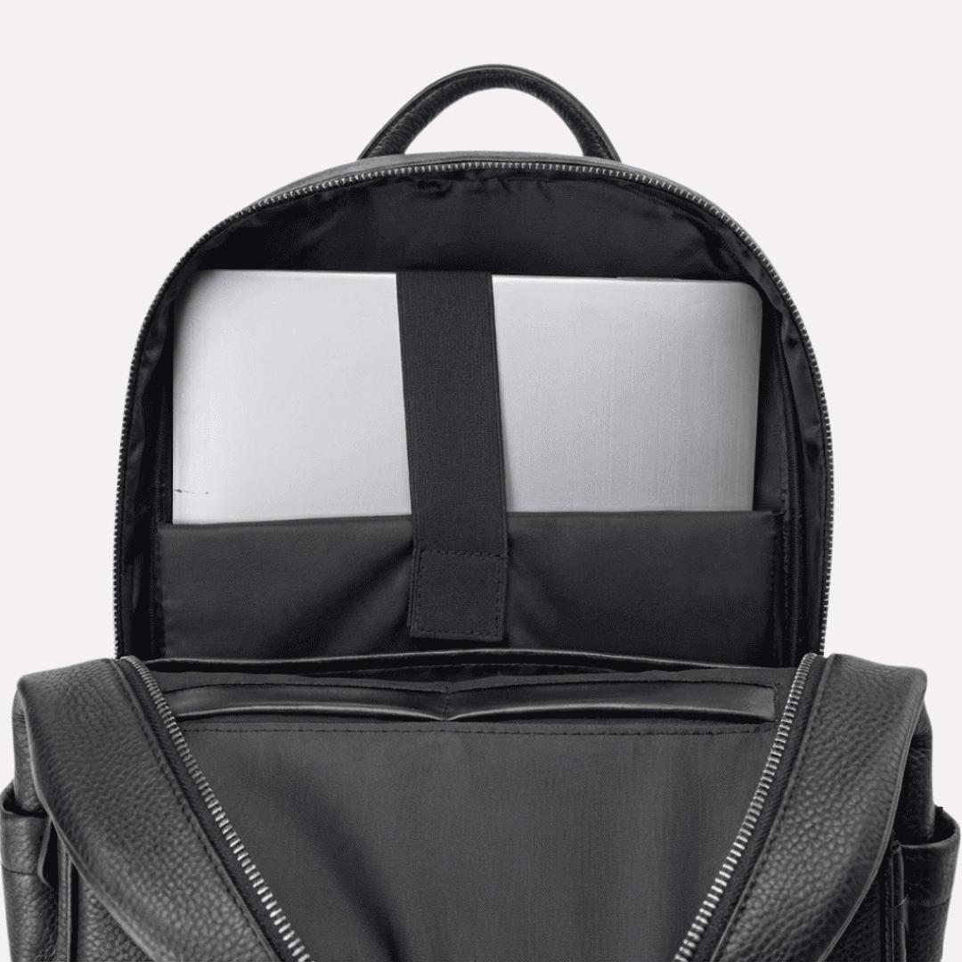 Sac à Dos Homme Ordinateur 15.6 Pouces Cuir de Vachette