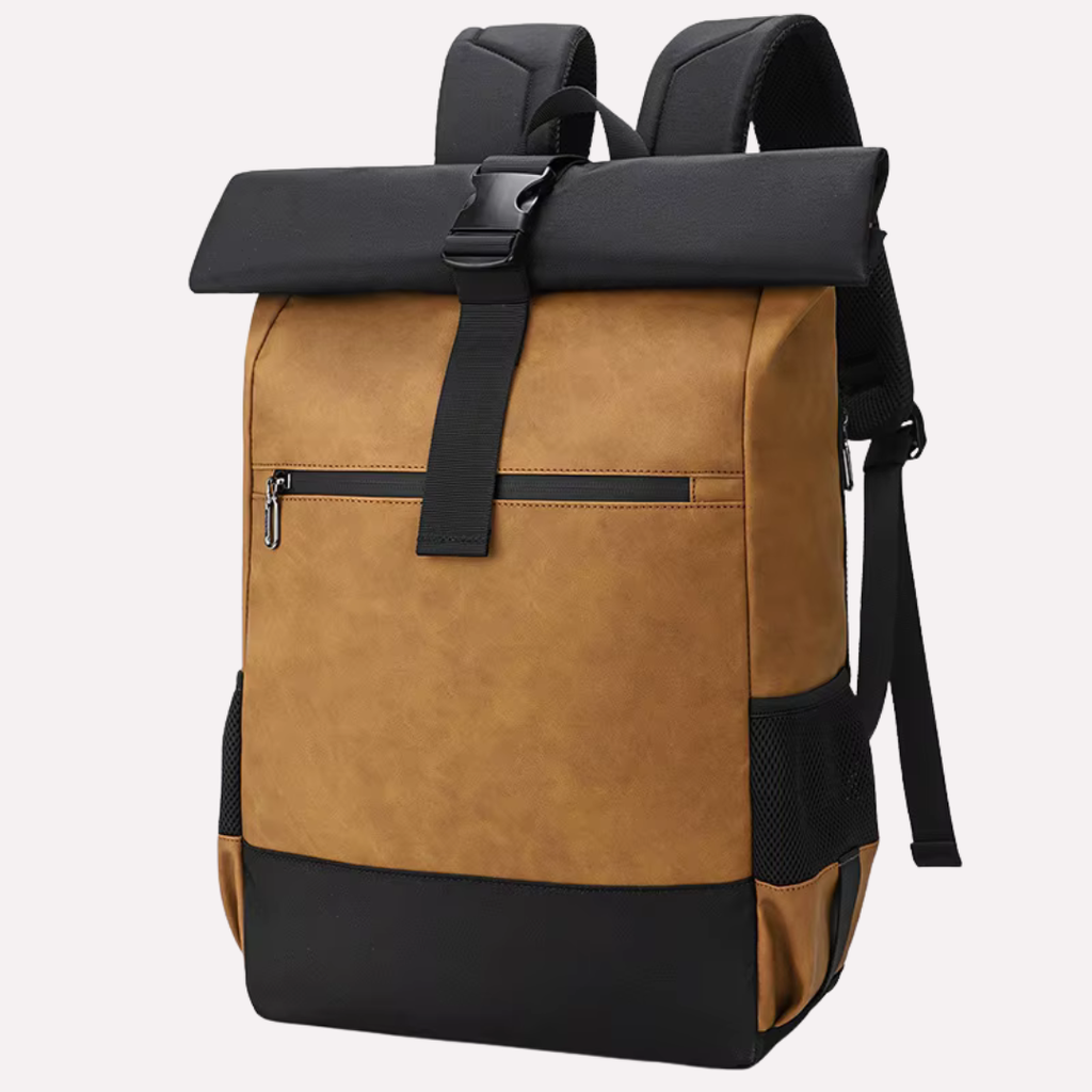 Sac à Dos Homme Ordinateur Portable 15.6 Pouces - Cuir PU et Oxford