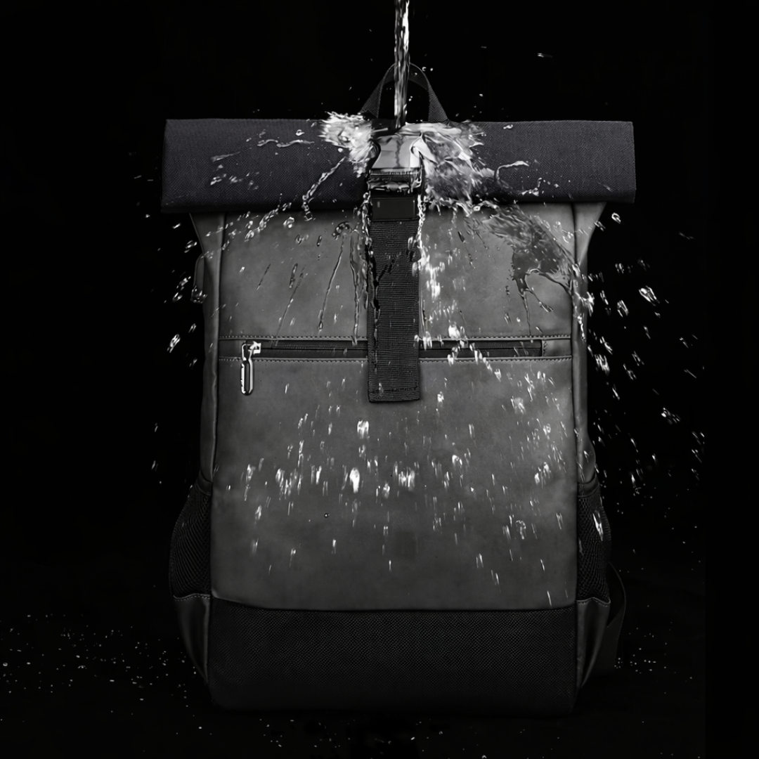 Sac à Dos Homme Ordinateur Portable 15.6 Pouces - Cuir PU et Oxford