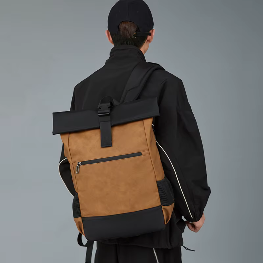 Sac à Dos Homme Ordinateur Portable 15.6 Pouces - Cuir PU et Oxford