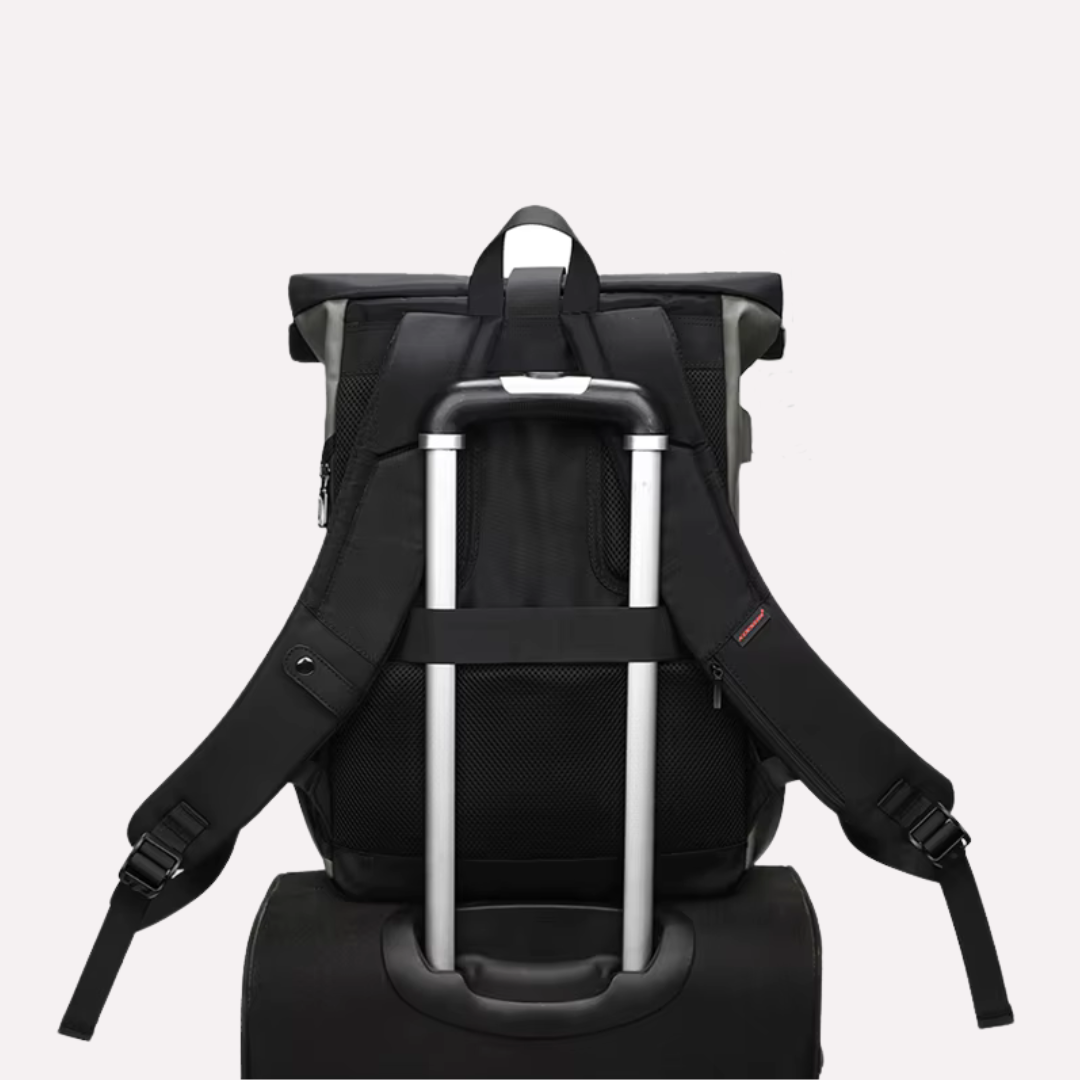 Sac à Dos Homme Ordinateur Portable 15.6 Pouces - Cuir PU et Oxford