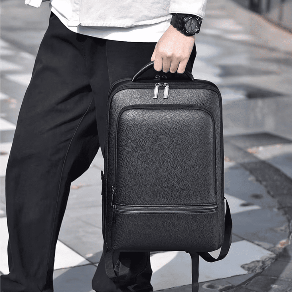 Sac à Dos Homme Noir pour Ordinateur Portable 15.6 Pouces - Polyuréthane