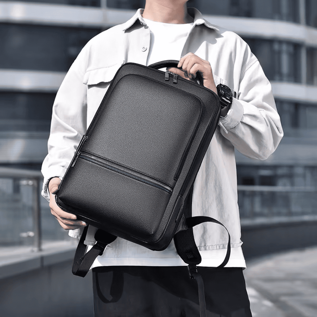 Sac à Dos Homme Noir pour Ordinateur Portable 15.6 Pouces - Polyuréthane