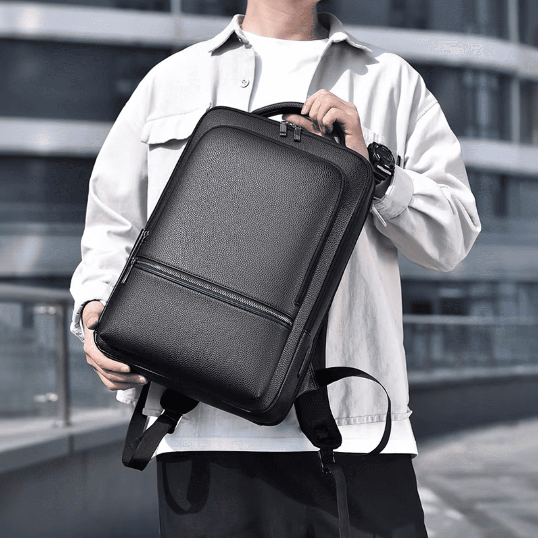 Sac à Dos Ordinateur Portable Homme 15.6 pouces Cuir PU