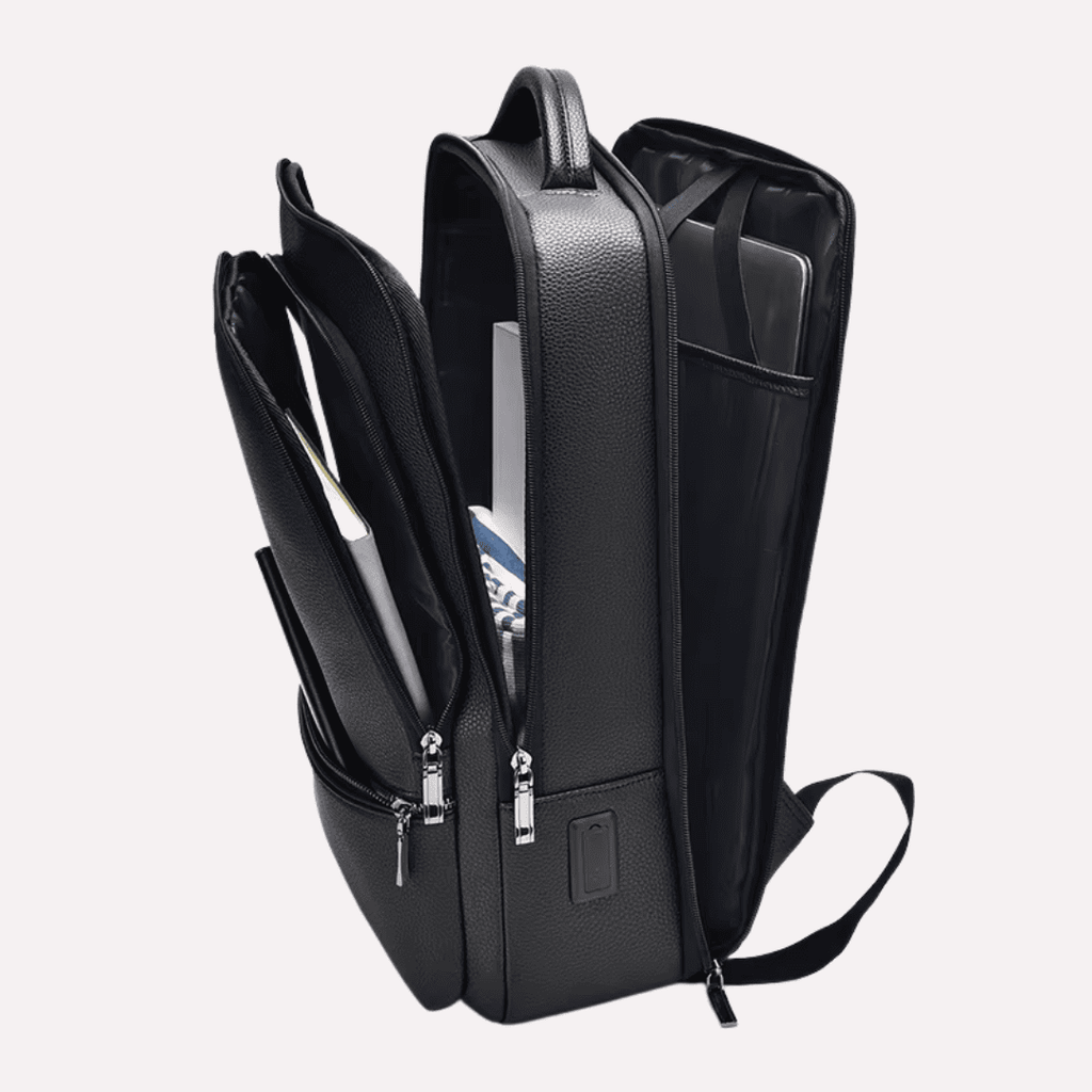 Sac à Dos Homme Noir pour Ordinateur Portable 15.6 Pouces - Polyuréthane