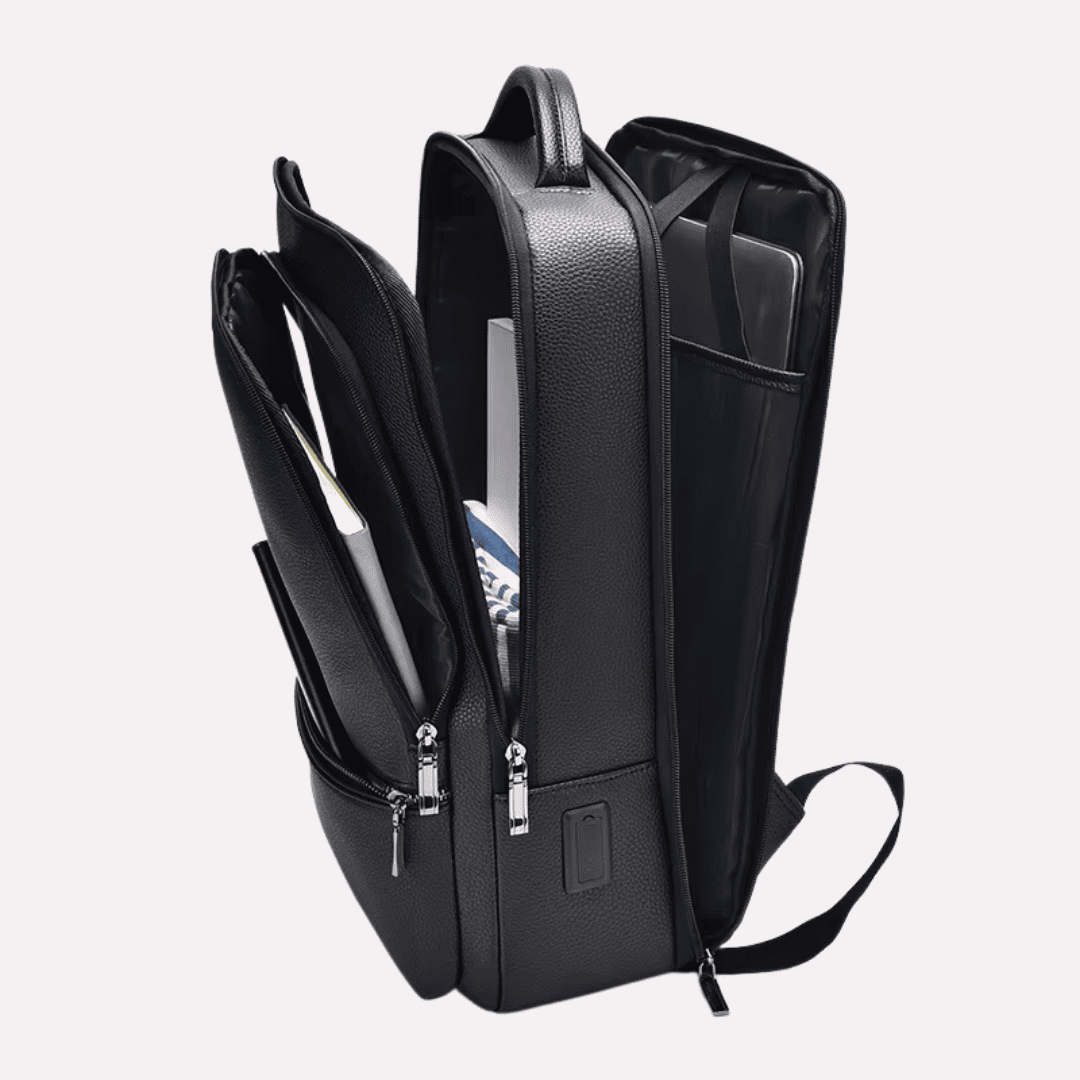 Sac à Dos Ordinateur Portable Homme 15.6 pouces Cuir PU