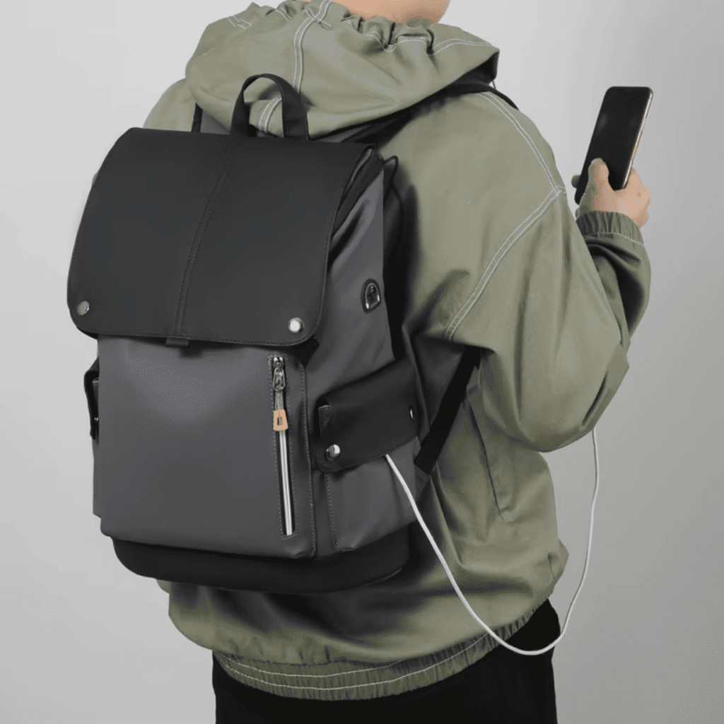 Sac à Dos Ordinateur Portable Homme Imperméable & Connectivité USB