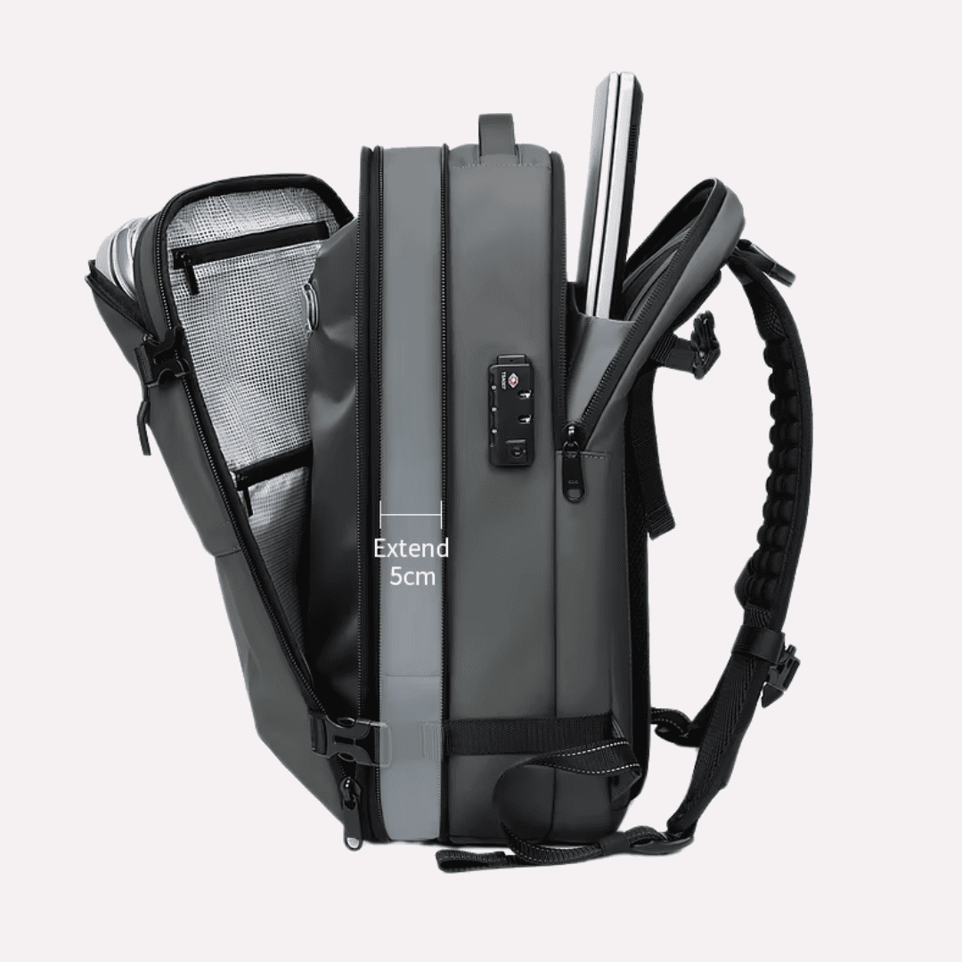 Sac à Dos Voyage Compression Ordinateur 17 Pouces - Oxford Étanche