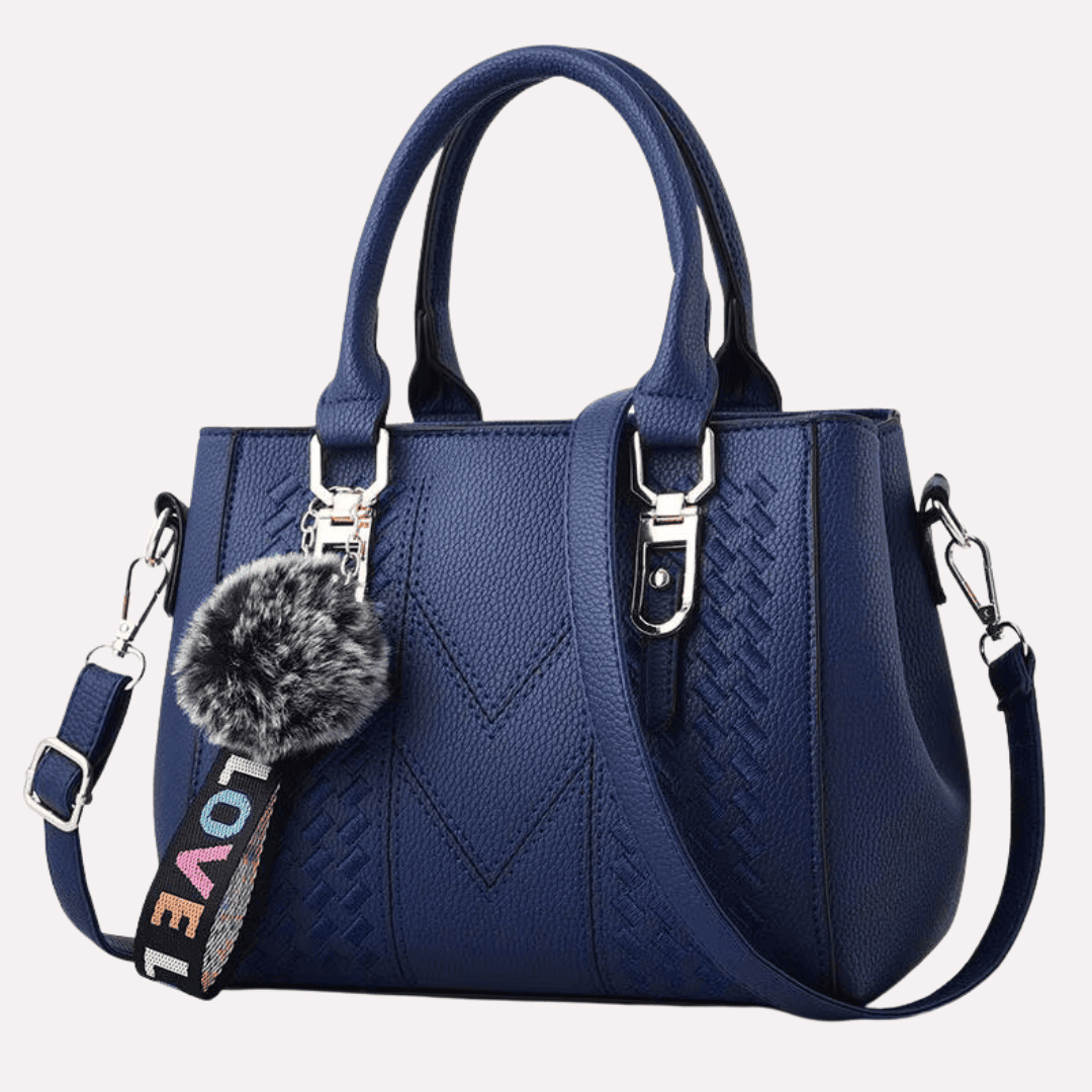 Sac à Main Femme Brodé avec Pompon - Cuir PU