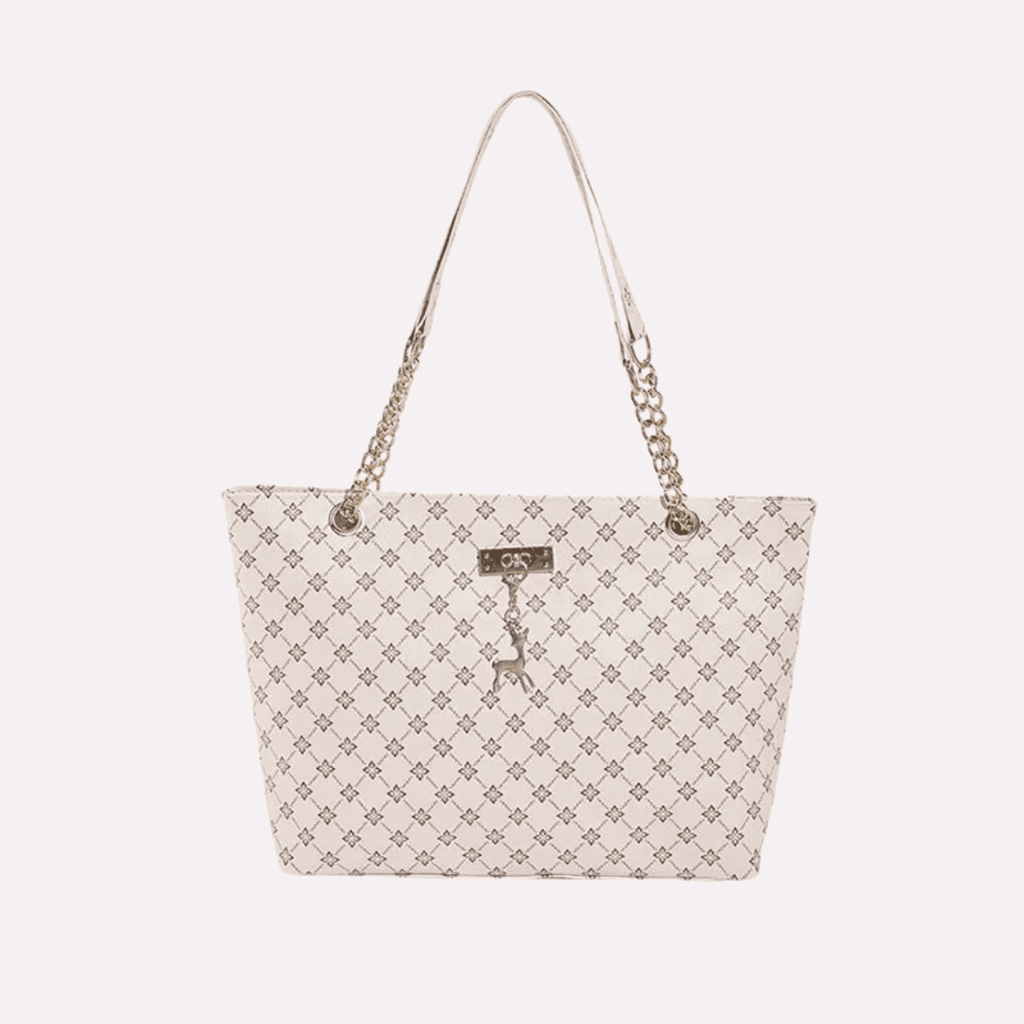 Sac à Main Femme Cabas Géométrique - Détails Dorés