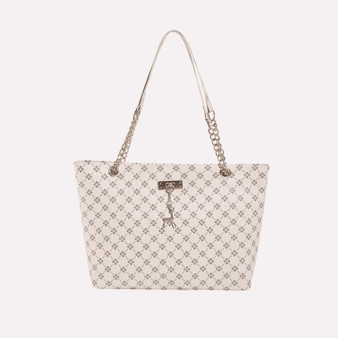 Sac à Main Femme Cabas Géométrique - Détails Dorés