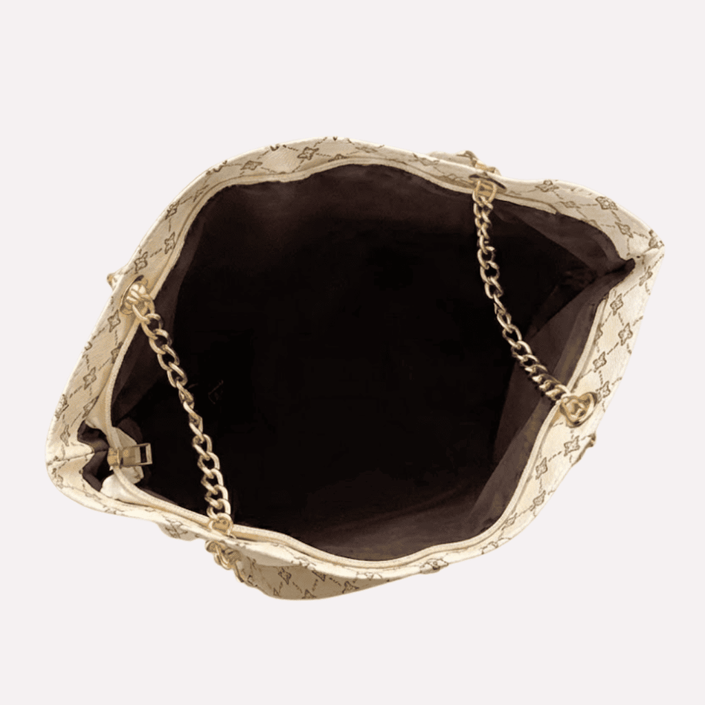 Sac à Main Femme Cabas Géométrique - Détails Dorés