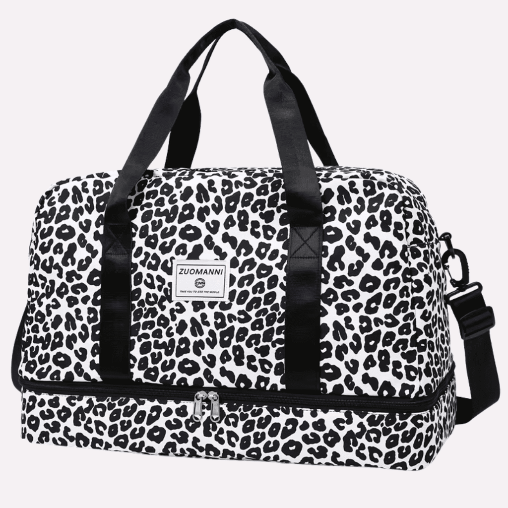 Sac de Voyage Femme Grande Capacité - Nylon Imprimé Léopard/Zèbre