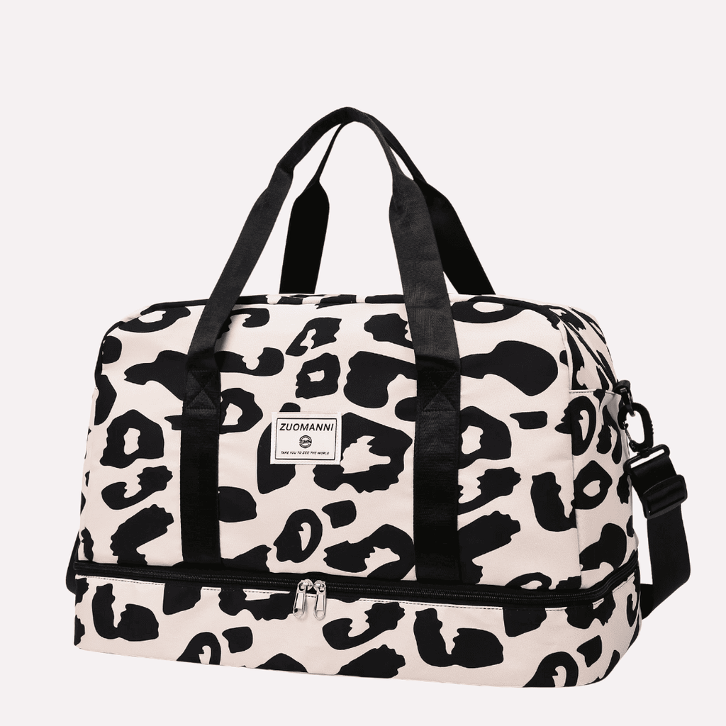 Sac de Voyage Femme Grande Capacité - Nylon Imprimé Léopard/Zèbre