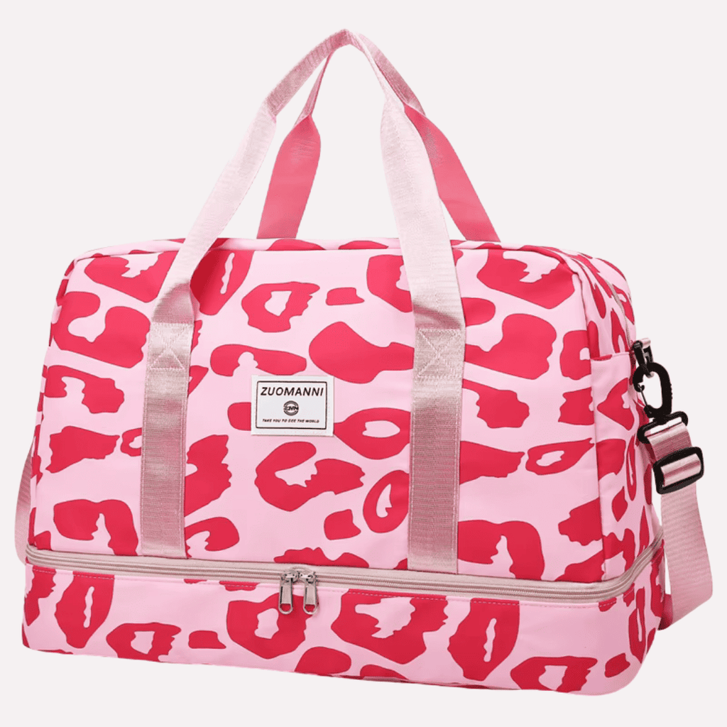 Sac de Voyage Femme Grande Capacité - Nylon Imprimé Léopard/Zèbre