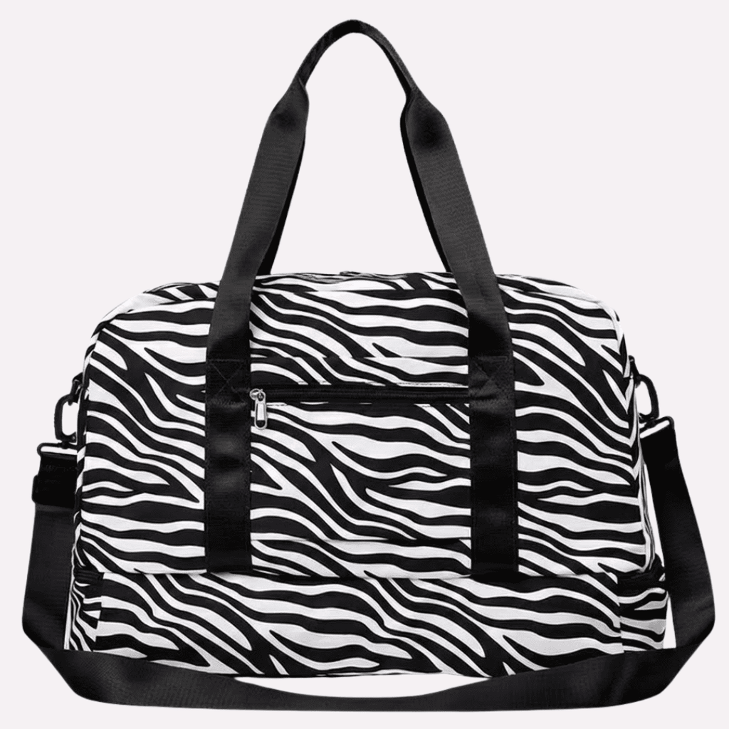 Sac de Voyage Femme Grande Capacité - Nylon Imprimé Léopard/Zèbre