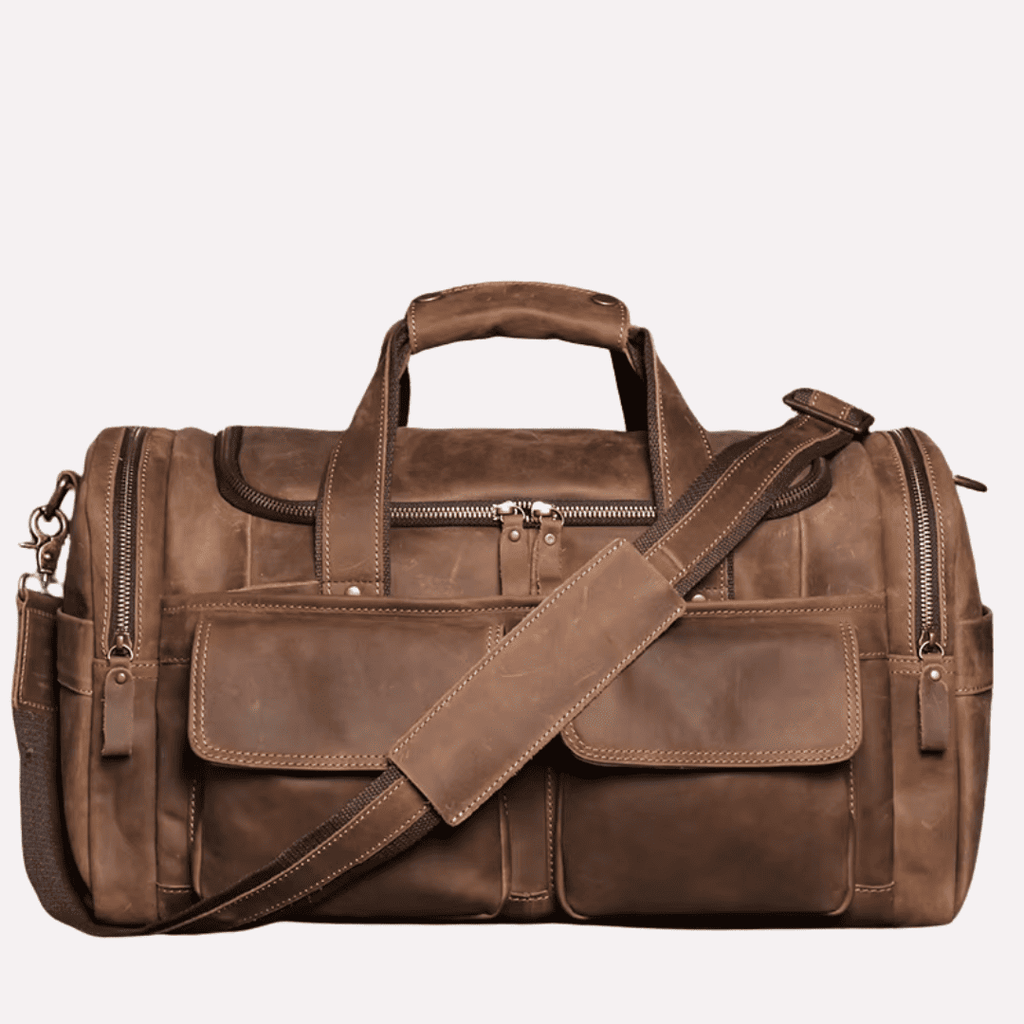 Sac de Voyage d'Affaires Homme Bandoulière - Cuir de Vachette