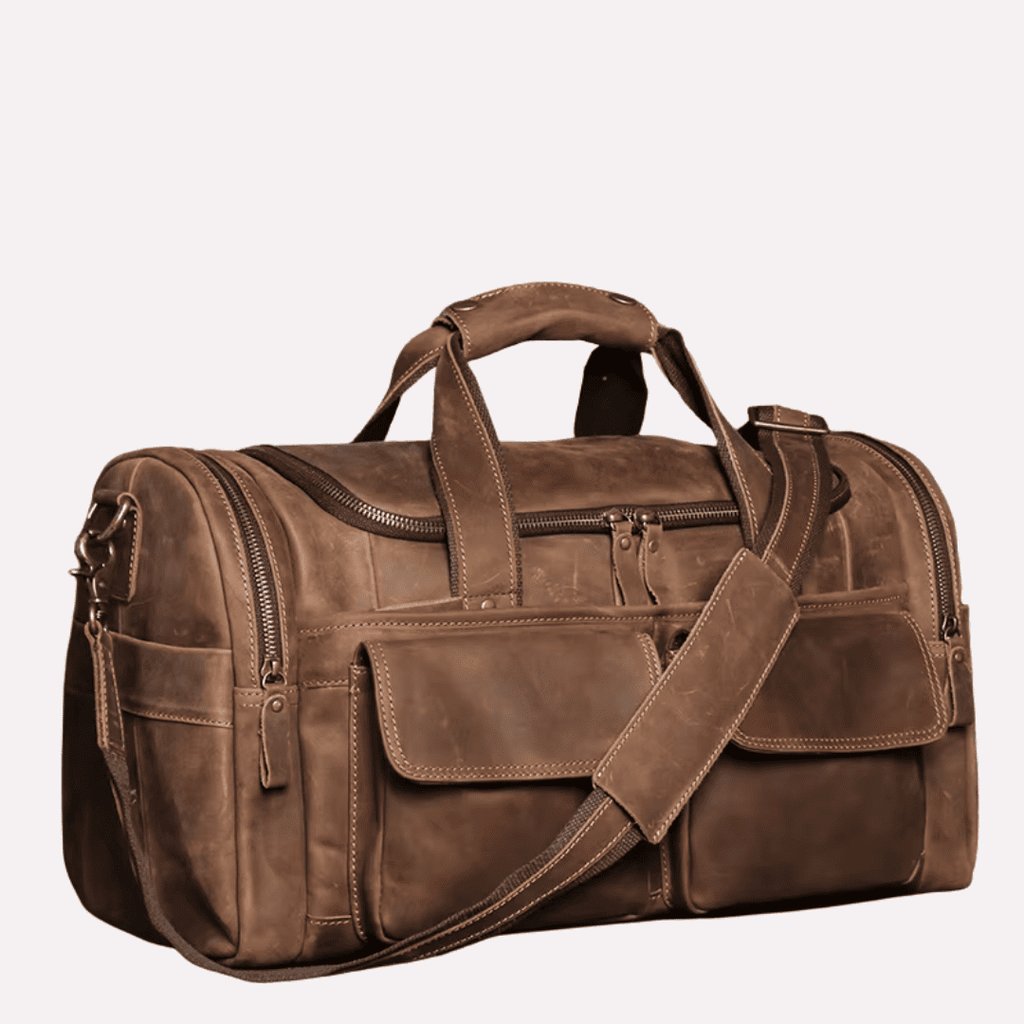 Sac de Voyage d'Affaires Homme Bandoulière - Cuir de Vachette