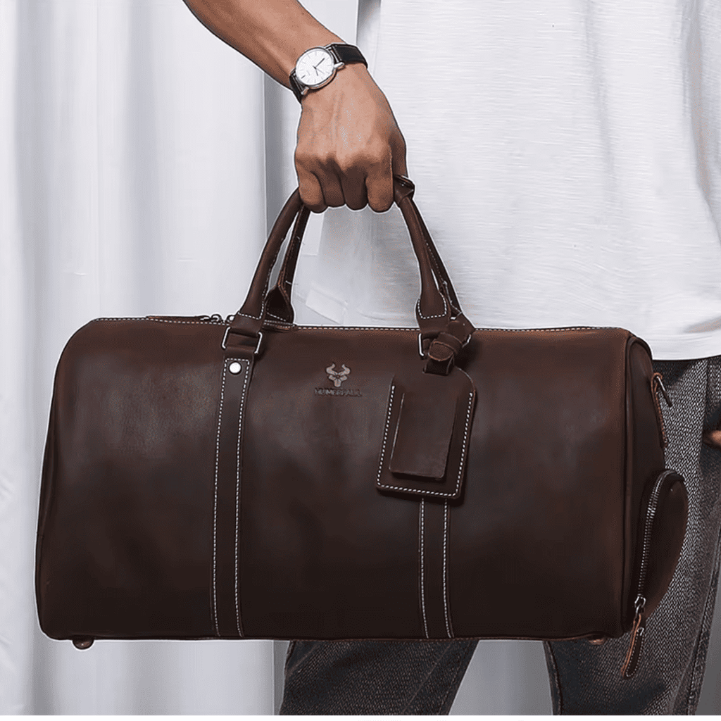 Sac de voyage Homme Bandoulière en Cuir de Vachette - Format Cabine