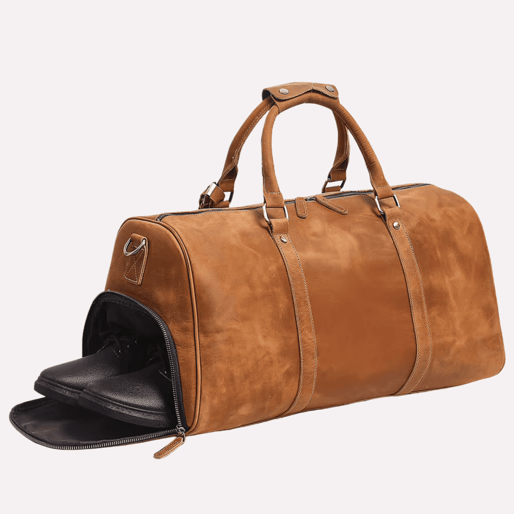Sac de voyage Homme Bandoulière en Cuir de Vachette - Format Cabine