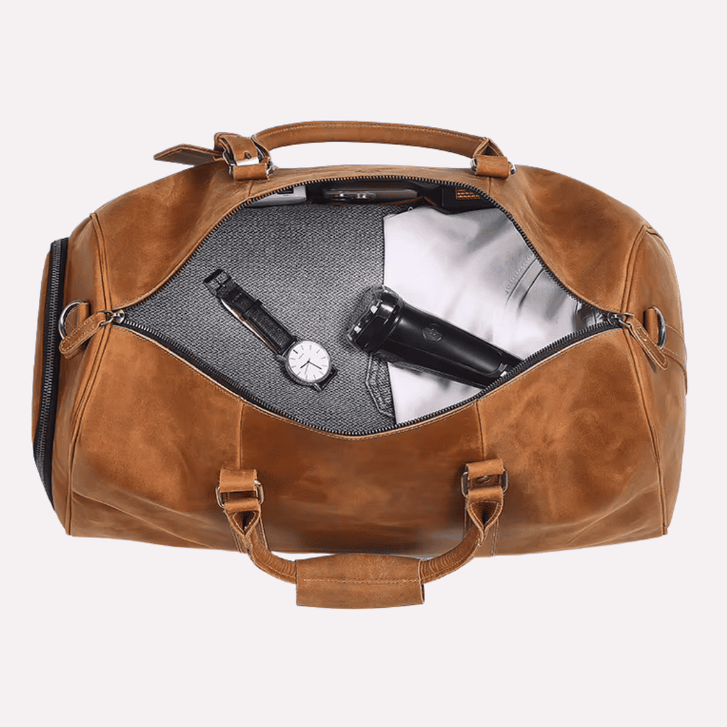 Sac de voyage Homme Bandoulière en Cuir de Vachette - Format Cabine