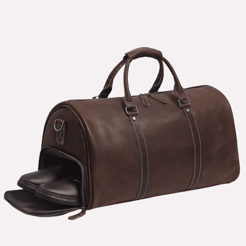 Sac de voyage Homme Bandoulière en Cuir de Vachette - Format Cabine