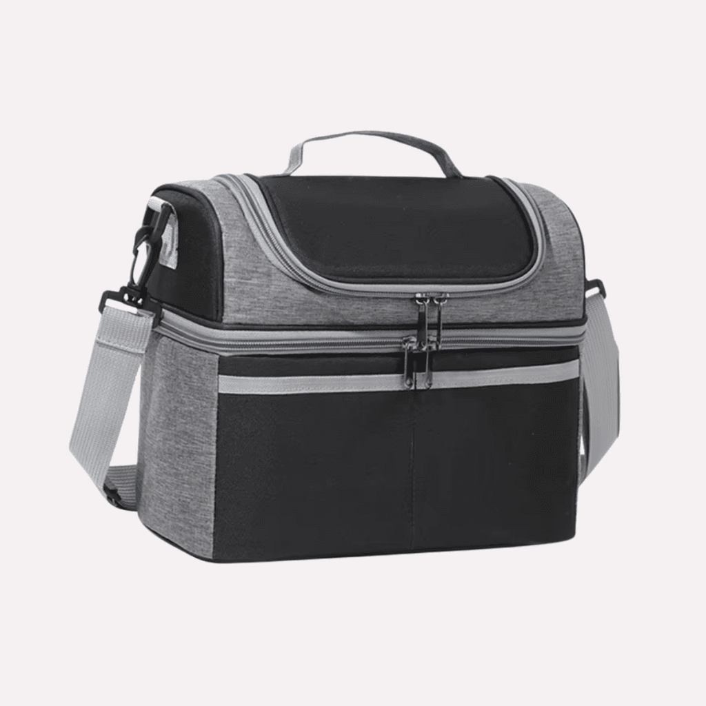 Sac Isotherme 10L Double Compartiment à Bandoulière - Polyester Oxford