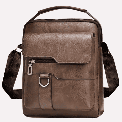 Sacoche Bandoulière Verticale Vintage à Poignée Renforcée