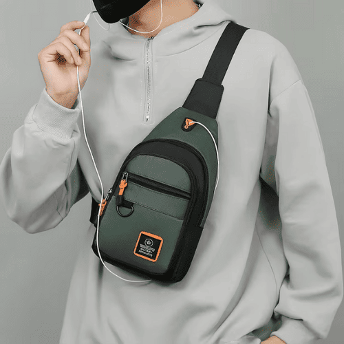 Sacoche Homme Étanche Tissu Oxford Polyester