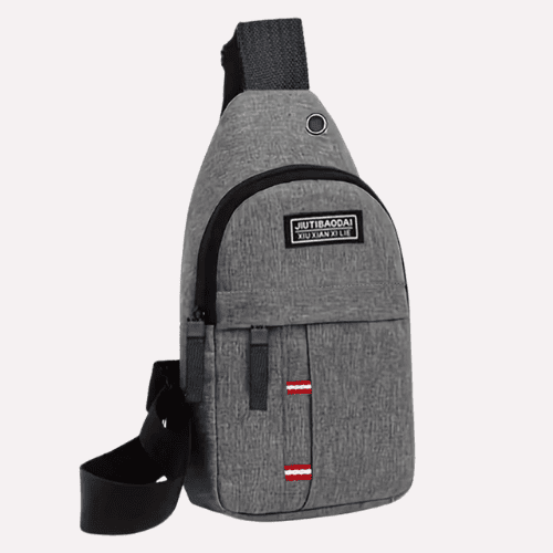 Sacoche Homme Sport Casual en Tissu Oxford avec Sortie Écouteurs