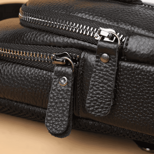 Sacoche Homme en Cuir Grainé Bandoulière