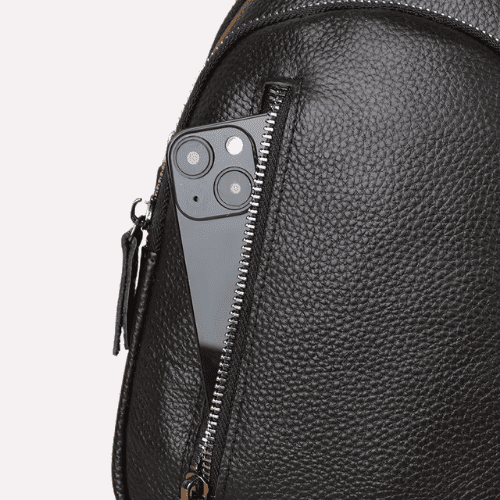 Sacoche Homme en Cuir Grainé Bandoulière