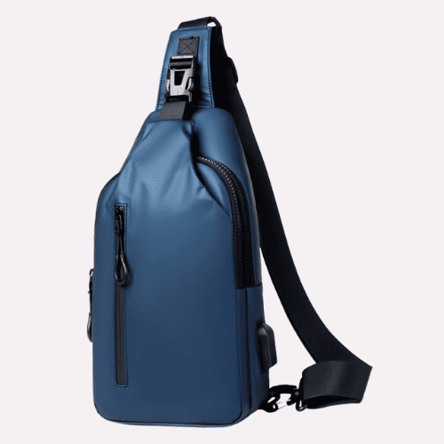 Sacoche Homme en PVC Étanche & Port USB