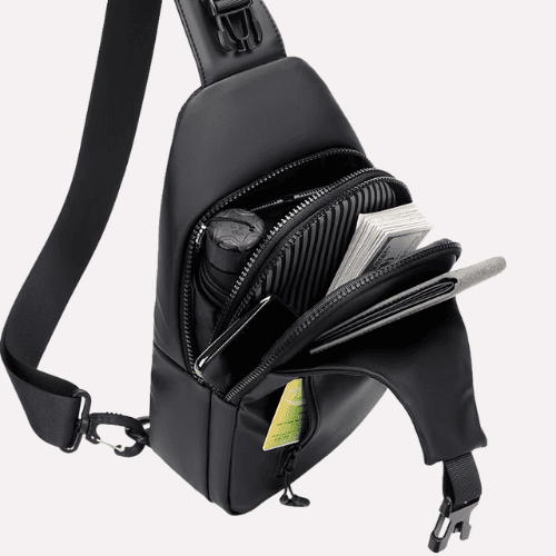 Sacoche Homme en PVC Étanche & Port USB