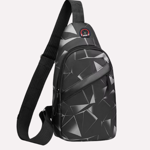 Sacoche Sport Homme à Motif Géométrique "Camouflage"